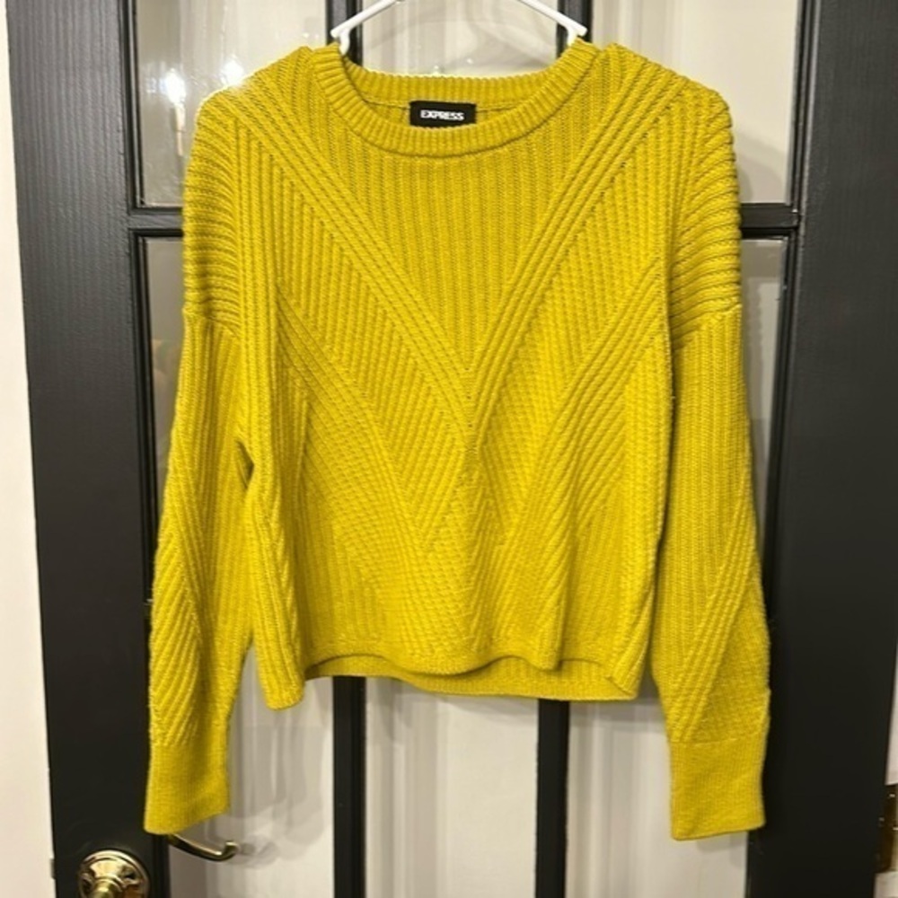 Express Mustard Colored pullover sweater
